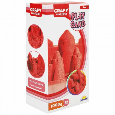Nisip senzorial modelabil Fun Sand 1000 gr culoare Rosu CRAFY CFS00002241 - imagine 8